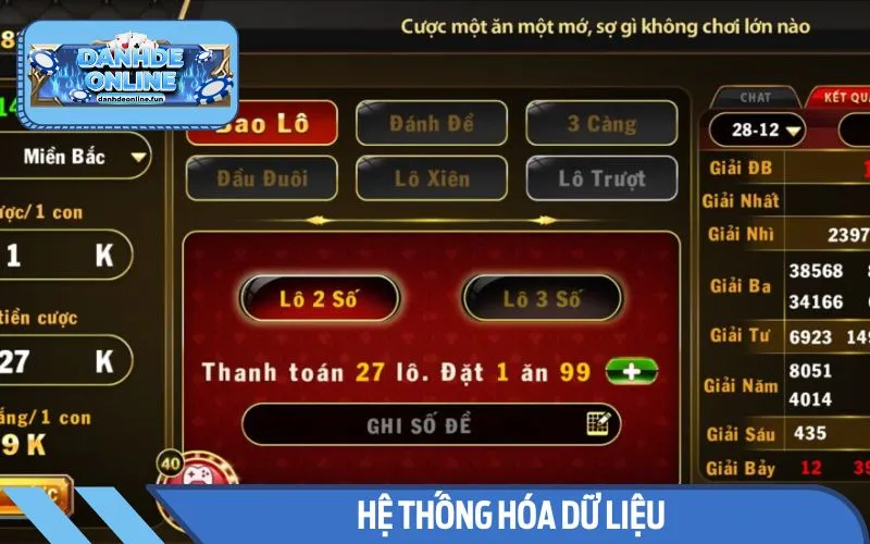 Bet thủ nên hệ thống hóa dữ liệu trước khi xuống tiền cược