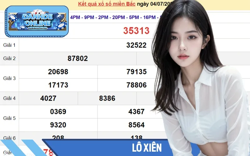 Lô xiên kết hợp nhiều con số, trúng tất cả sẽ tính là thắng cược