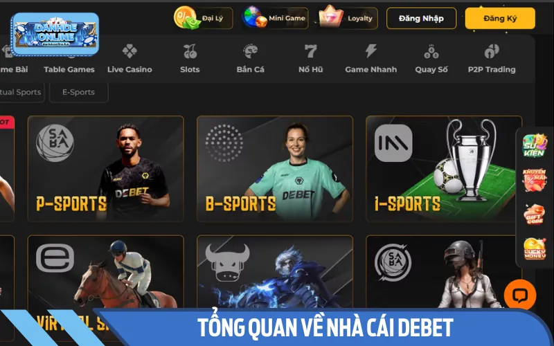 Giới thiệu trang cá cược DEBET
