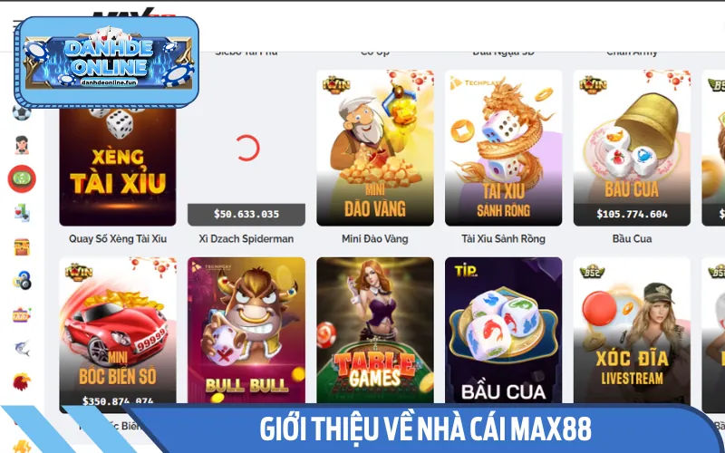 Max88 là nhà cái số một châu Á, được yêu thích bởi hàng ngàn game thủ