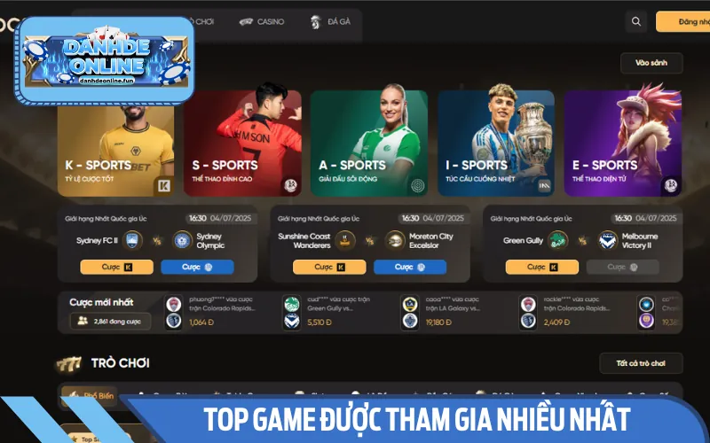 Danh mục game đầy phong phú đến từ nhà cái